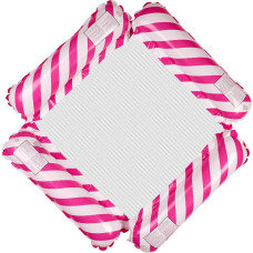 Piepūšamais pludmales matracis šūpuļtīkls ūdens atpūtas krēsls peldbaseins rozā krāsā