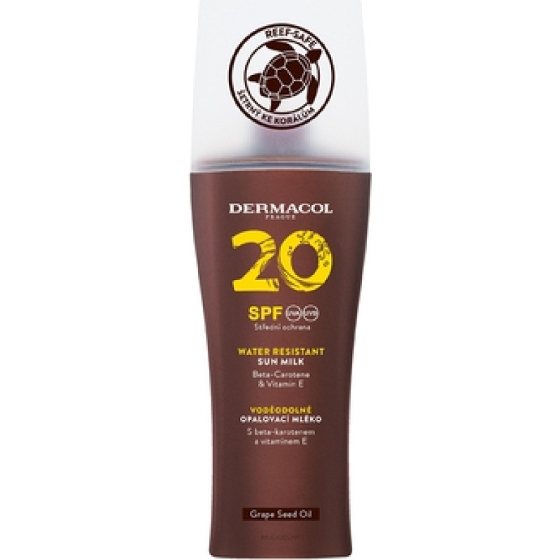 Dermacol Sun Water Resistant Milk Spray SPF 20 - Suntan lotion with spray