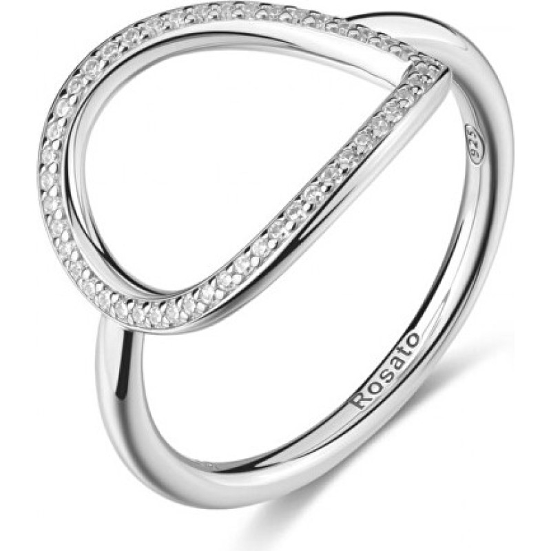 Designer silver ring with cubic zirconia Sofia RZSO39 - Circuit: 56 mm
