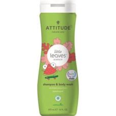 Dušas želeja un šampūns Little Leaves 2in1 Shampoo & Bodywash Watermelon & Coco, 473 ml
