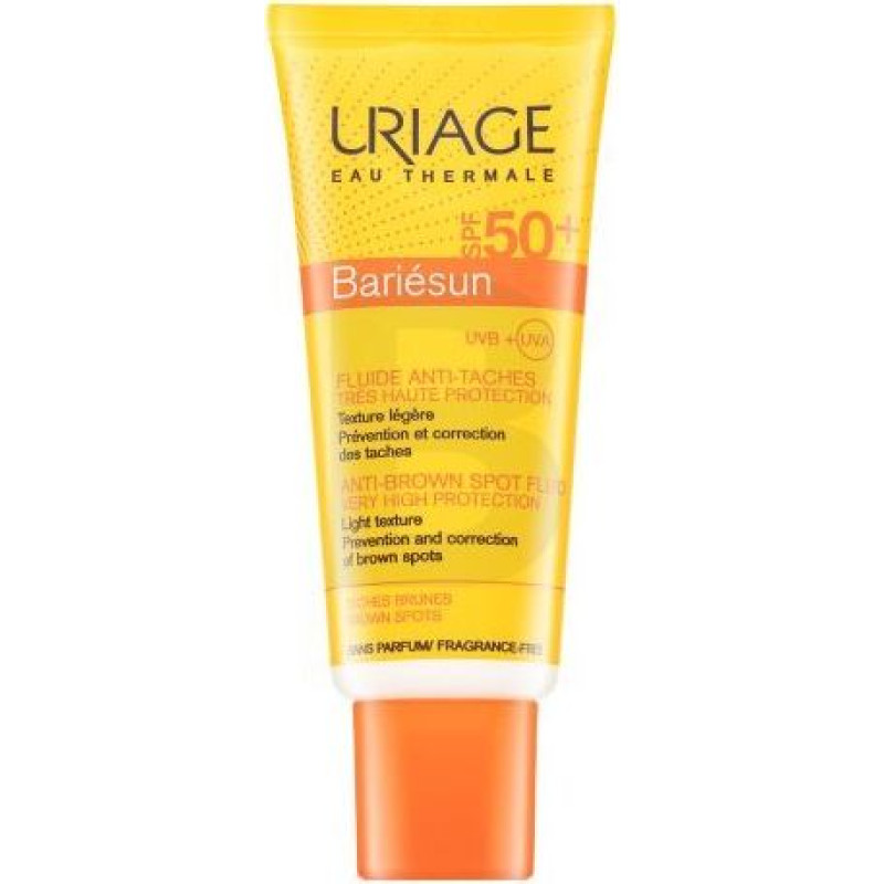 Uriage Bariésun Mitrinošs un aizsargājošs fluīds pret brūnām plankumainībām SPF 50+ 40 ml