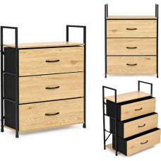 Modernhome Szafka z 3 szufladami materiałowymi regał 60 cm organizer tekstylny loft ModernHome