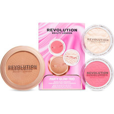 Makeup Revolution Party Glow Face Powder Trio - D&aacute;rkov&aacute; sada