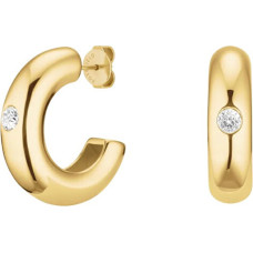 Glittering Gold Plated Rings with Crystal Solitaire JEBCG-J1200