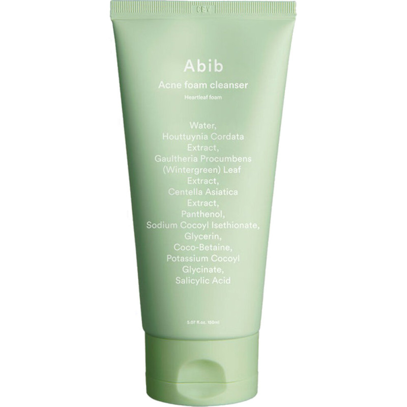 Putu tīrīšanas līdzeklis Abib Acne Heartleaf 150 ml, nomierinošs, pH līdzsvarots, problemātiskai ādai