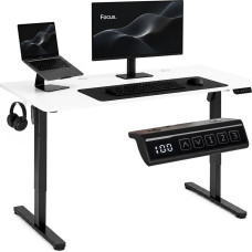 Modernhome Biurko elektryczne 120x60 cm podnoszone regulacja wysokości 72-118 cm biały blat ModernHome