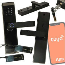 Kodu pirkstu nospiedumu durvju roktura karte melna