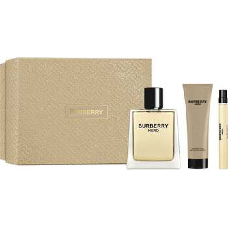 Burberry Hero Gift set EDT 100 ml, shower gel 75 ml and miniature EDT 10 ml