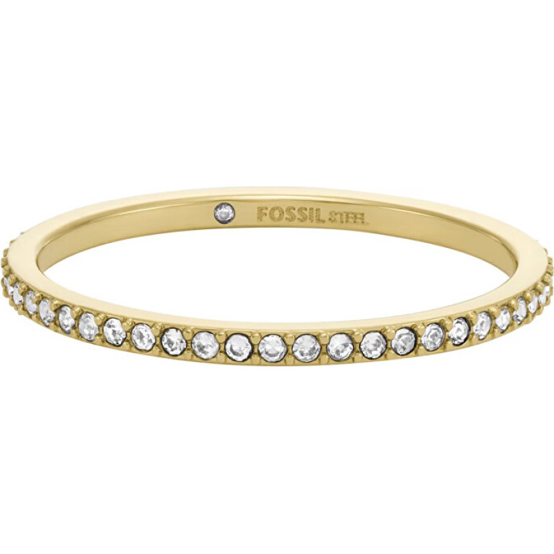 Glittering gold-plated Ellis Pavé ring JF04686710 - Circuit: 59 mm