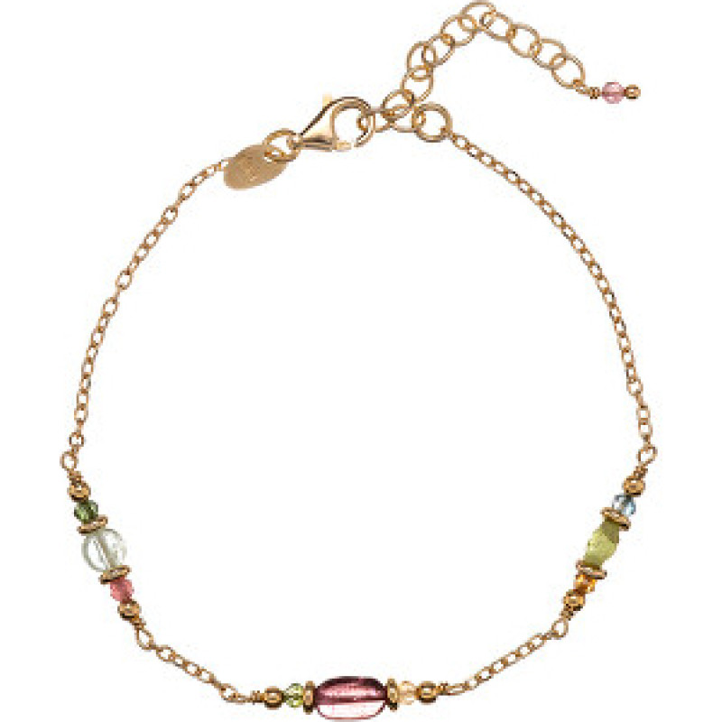 Gold-plated bracelet with tourmaline beads AL5279.01.000