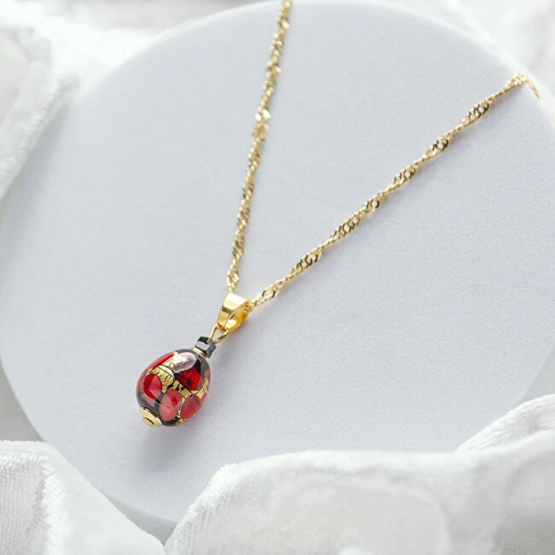 Vermilion Nude Necklace with 24k Gold NNM2/AG/POZ - Length: 50 cm