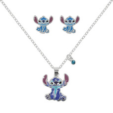 Cute Lilo & Stitch jewelry set SF00783SL.PH (necklace, earrings)