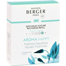 Maison Berger Paris Rezerves uzpilde auto difuzoram Aroma Happy Aquatic Fresheness (Auto difuzora uzpilde / uzpilde) 2 gab.