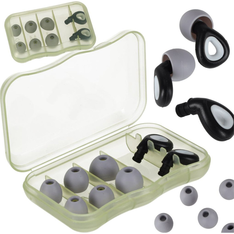 Ausu aizbāžņi silikona aizbāžņi trokšņu samazināšanai 3 izmēru komplekts