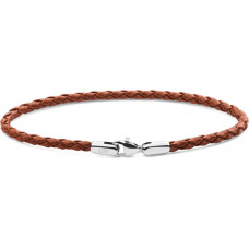 Braided brown leather bracelet St Mawes Daniel DW0040174 - Length: 19.5 cm