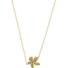 Gold-plated steel necklace with flower VWN260712G