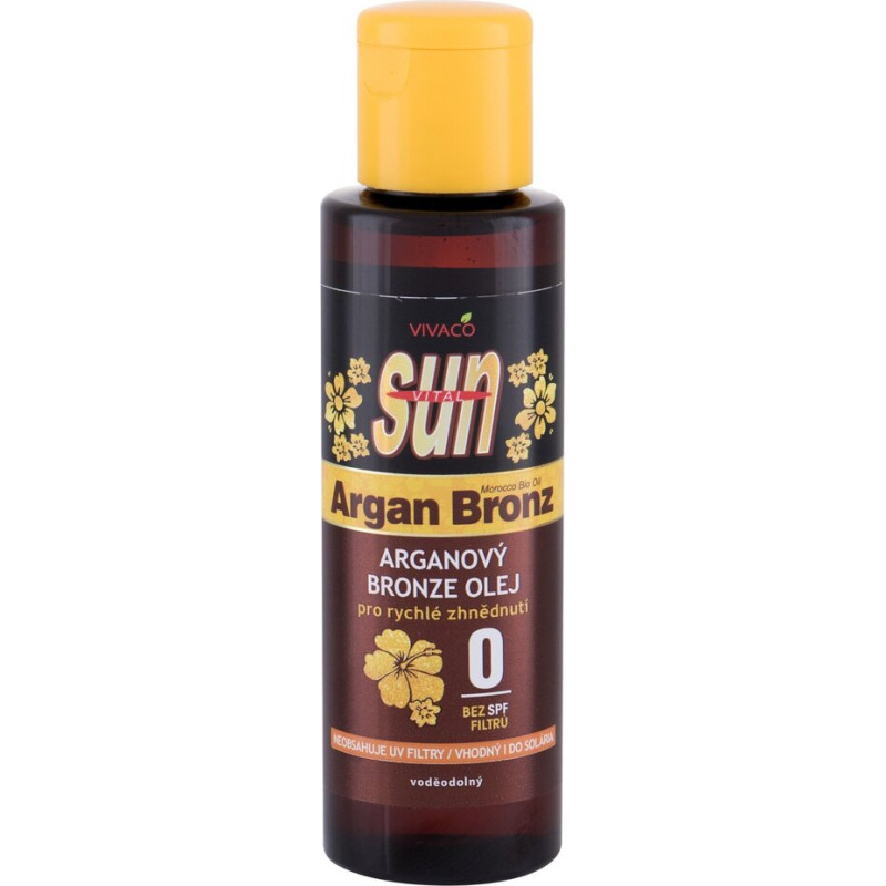 Bronzas sauļošanās eļļa ar argana eļļu Vivaco, 100 ml