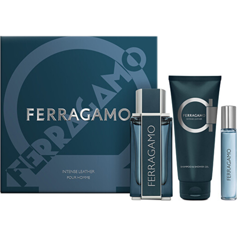 Ferragamo Intense Leather - EDP 100 ml + sprchový gel 100 ml + EDP 15 ml