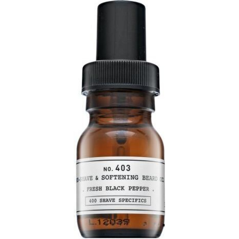 Mīkstinoša bārdas eļļa pirms skūšanās Depo Nr. 403 Fresh Black Pepper, 30 ml