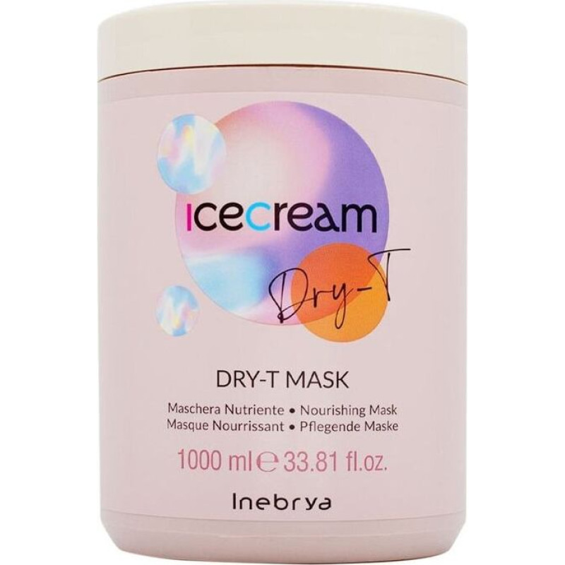 Inebrya Ice Cream Dry-T mitrinoša maska matiem sausiem un bojātiem matiem, 1000ml