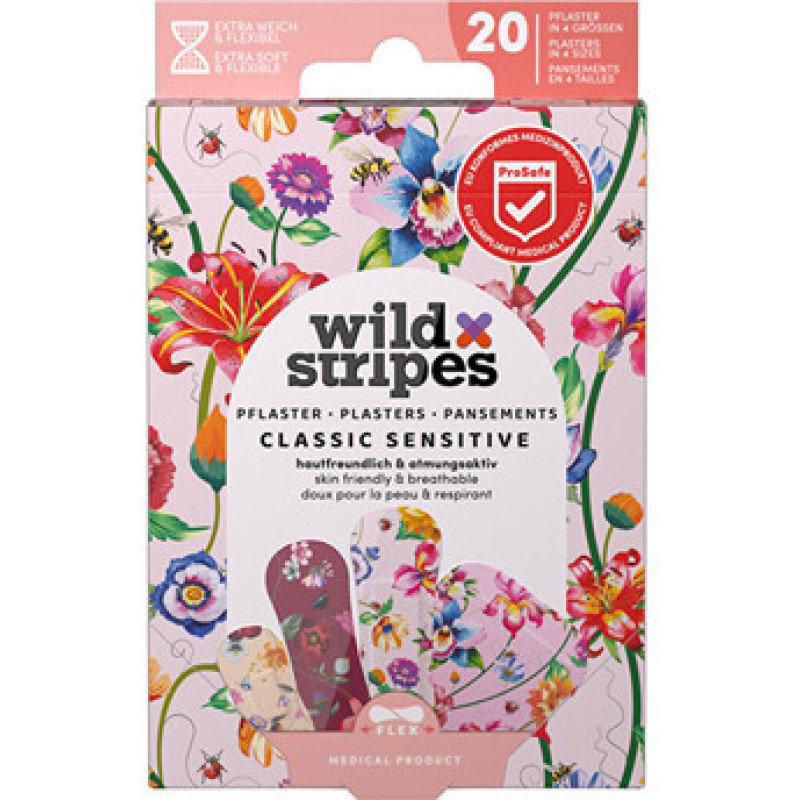 Wild Stripes Classic Sensitive Vintage Flowers - Hypoalergenn&iacute; n&aacute;plasti ( 20 ks )