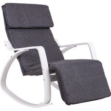 Modernhome Rocking Chair with Adjustable Footrest White Frame ModernHome