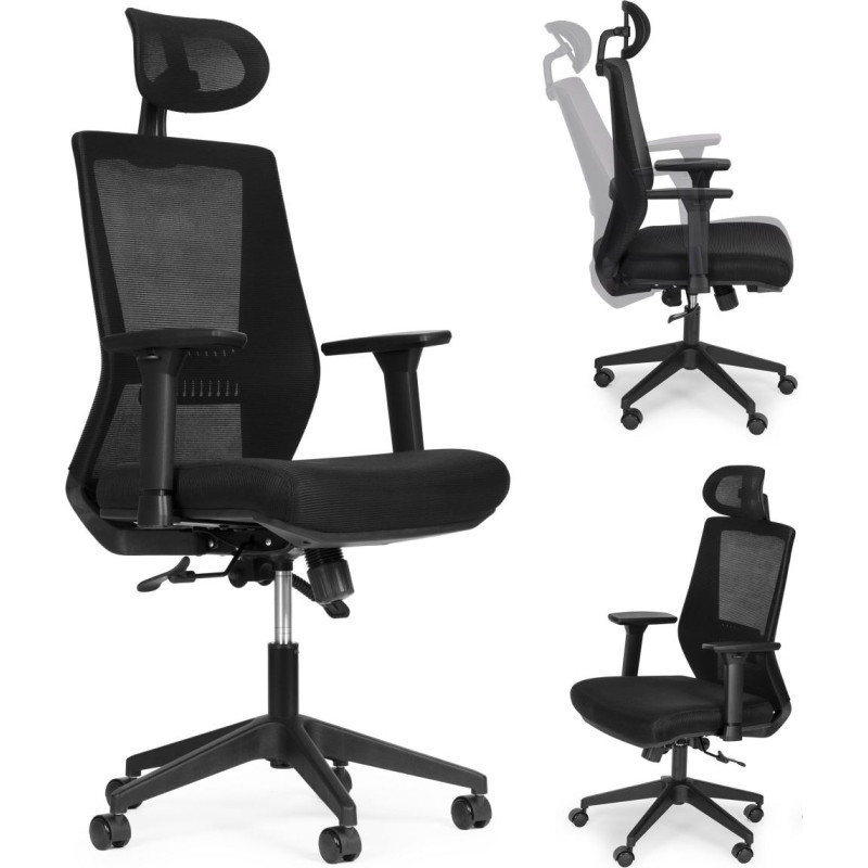 Modernhome Ergonomic Swivel Office Chair Height Adjustable Black ModernHome
