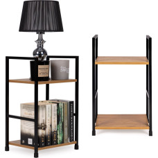 Modernhome Modern wooden bookcase, nightstand with 2 shelves, LOFT