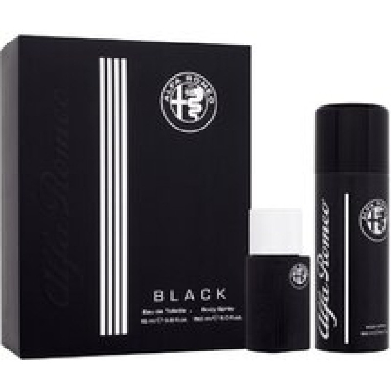 Alfa Romeo Black Gift Set EDT 15 ml and Body Spray 150 ml
