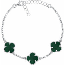Silver bracelet for women with four leaves BRC191WG