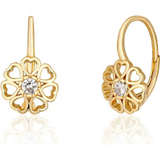 Gold-plated dangle earrings Heart flower SVLE1514XH2GO00