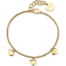 Romantic gold-plated bracelet with hearts Aurora SAR65