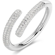 Designer open ring with zircons Bianca RZBI81 - Circuit: 56 mm