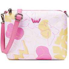Dámská crossbody kabelka Nuria Flowers Line Pink