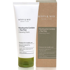 Mary&May Houttuynia Cordata + tējas koka attīrošās putas 150ml - Nomierinošas sejas tīrīšanas putas