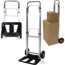 Longwell Industrial Ltd Aluminum folding hand truck, transport warehouse trolley, 90 kg capacity