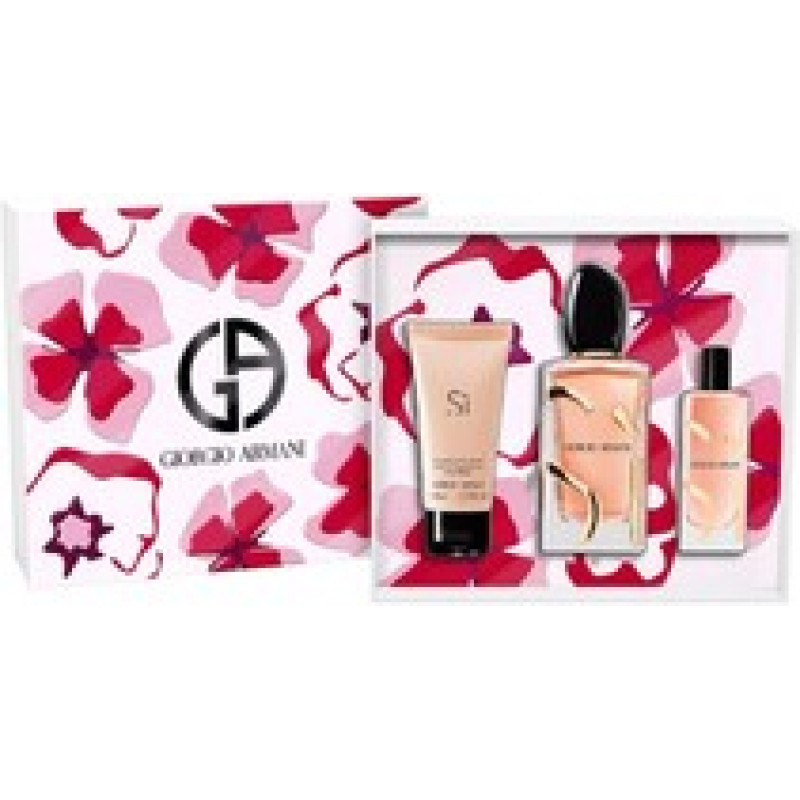 Armani S&iacute; Intense D&aacute;rkov&aacute; sada EDP 100 ml, tělov&eacute; ml&eacute;ko 50 ml a miniaturka EDP 15 ml