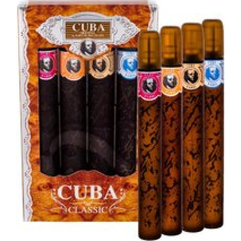 Cuba Classic Gift Set Cuba Gold EDT 35 ml, Cuba Orange EDT 35 ml, Cuba Red EDT 35 ml, Cuba Blue EDT 35 ml