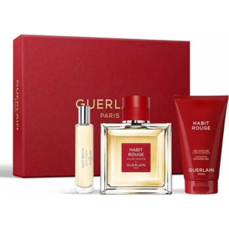 Guerlain Habit Rouge D&aacute;rkov&aacute; sada EDT 100 ml, sprchov&yacute; gel 75 ml a miniaturka EDT 10 ml