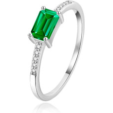 Elegant silver ring with sparkling zircons AGT-R64GR - Circuit: 60 mm