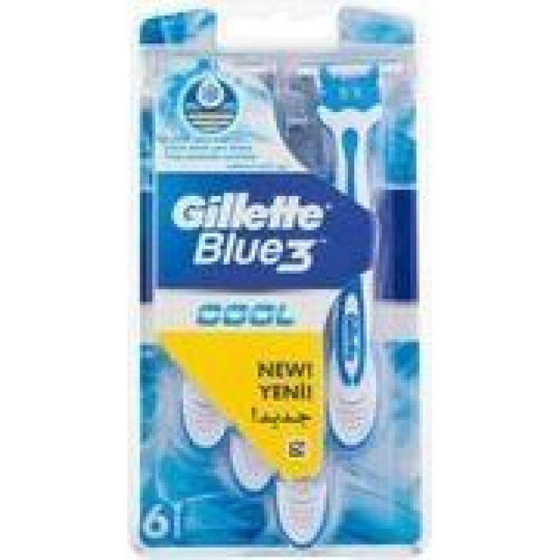 Vienreizlietojami skuvekļi vīriešiem Gillette Blue 3 Cool, 6 gab.