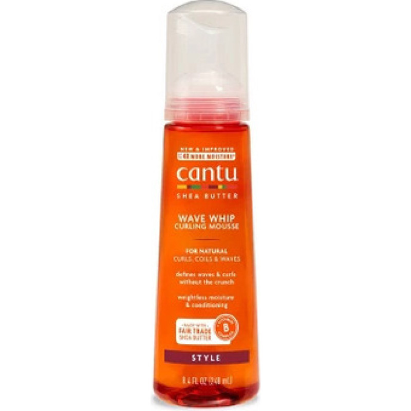 Cantu Shea Butter Wave Whip Curling Mousse - wavy and curly hair
