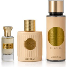 Khadlaj Cream Velvet D&aacute;rkov&aacute; sada EDP 100 ml, tělov&yacute; sprej 250 ml a parf&eacute;movan&yacute; olej 24 ml