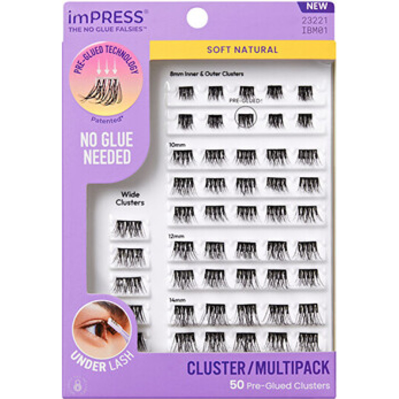Kiss My Face imPRESS Pre-glued Cluster Multi 01 - Trsov&eacute; řasy