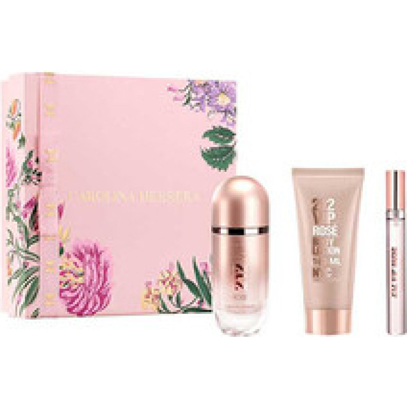 Carolina Herrera 212 VIP Rose Gift set EDP 80 ml, body lotion 100 ml and miniature EDP 10 ml
