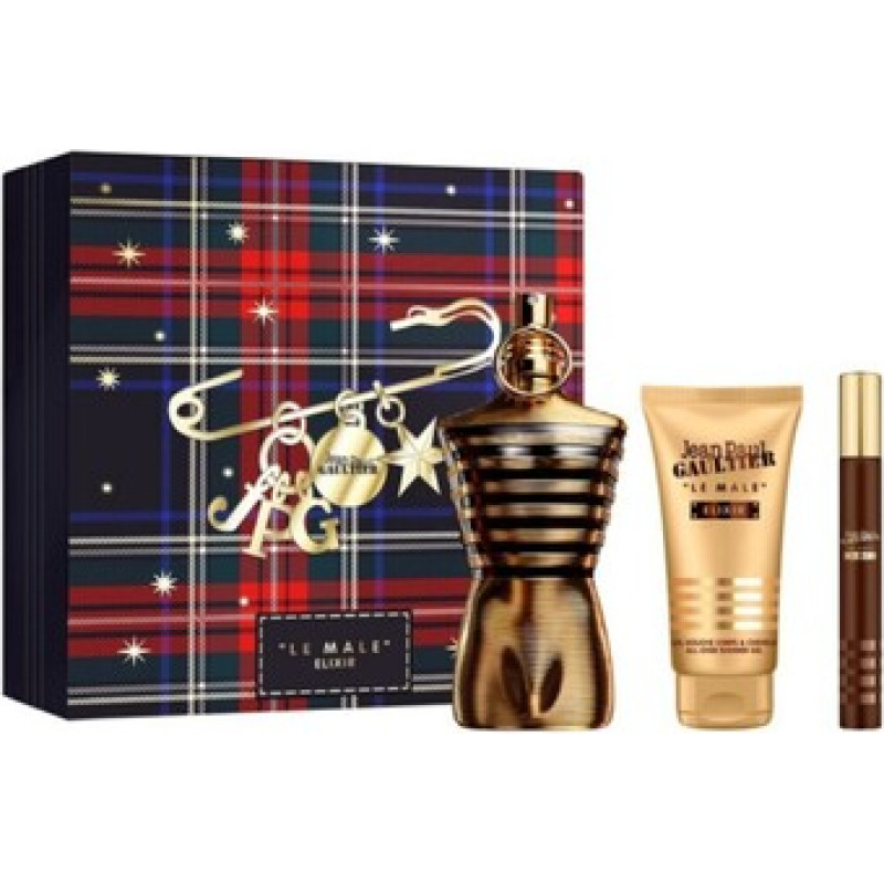 Jean Paul Gaultier Le Male Elixir D&aacute;rkov&aacute; sada EDP 125 ml, sprchov&yacute; gel 75 ml a miniaturka EDP 10 ml