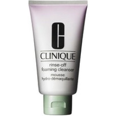 Clinique Rinse-Off Foaming Cleanser - cleansing foam on face