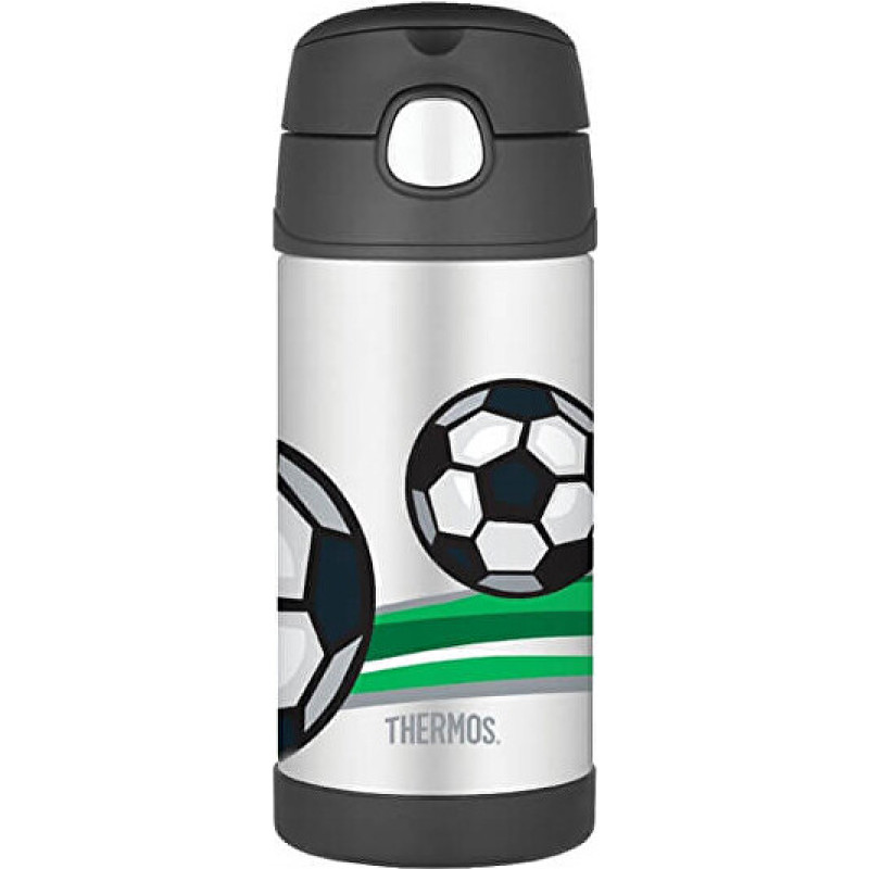 FUNtainer Baby thermos with straw - football 355 ml