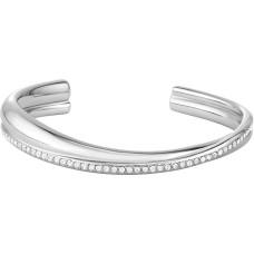 Solid steel bracelet with crystals Lena 1580777