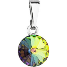 Modern pendant with green Swarovski crystal 54018.5 vitrail medium